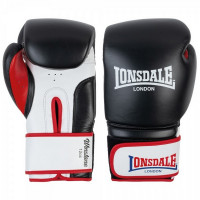 Перчатки тренировочные 16oz Lonsdale Winestone 160001 16 BK/WHT/RD черный\белый\красный