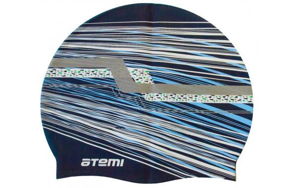 Шапочка для плавания Atemi PSC424 синяя (крафика) 600_380