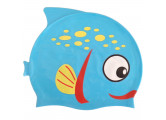 Шапочка для плавания детская Sportex силикон E38898-10 голубая Рыбка