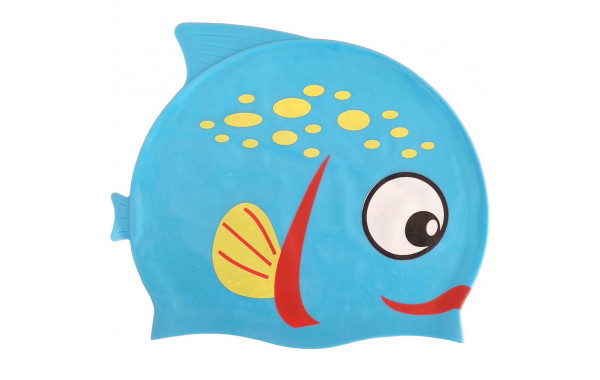 Шапочка для плавания детская Sportex силикон E38898-10 голубая Рыбка 600_380