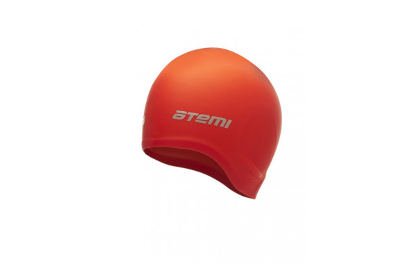 Шапочка для плавания Atemi силикон (c ушами), EC102 красная 600_380