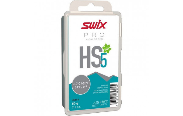 Парафин углеводородный Swix HS5 Turquoise (-10°С -18°С) 60 г HS05-6 600_380