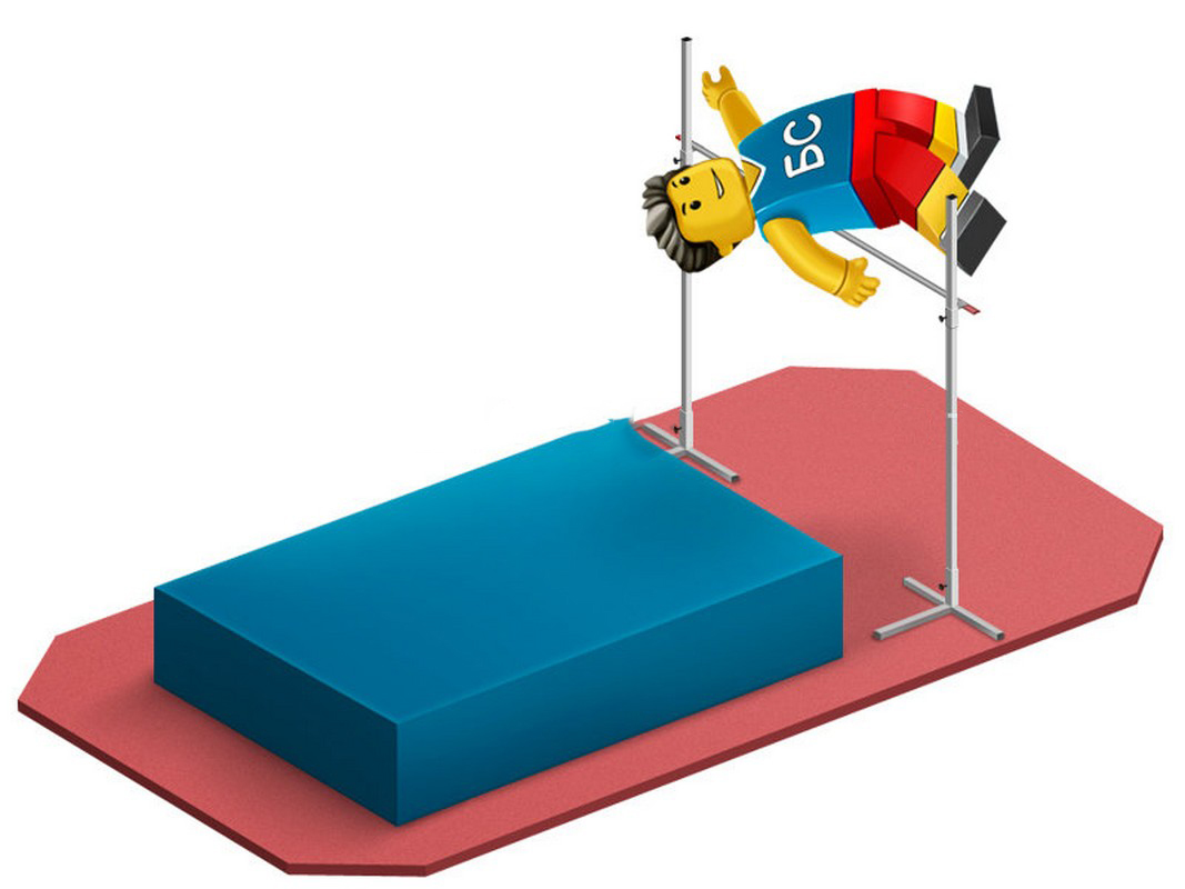 Стойки для прыжков в высоту Гимнаст с алюминиевой планкой, l4м 7.05.11 1067_800