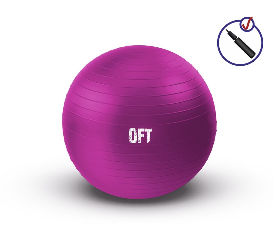 Гимнастический мяч Original Fit.Tools FT-GBR-55FX (55 см) фуксия 924_800