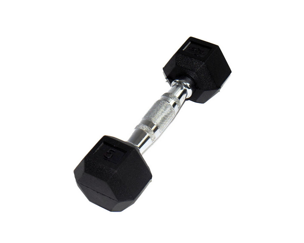 Гантель Perform Better Rubber Encased Hex Dumbbells 5 кг 0543-5\ 1000_800