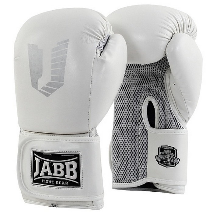 Боксерские перчатки Jabb JE-4056/Eu Air 56 белый 8oz 700_700