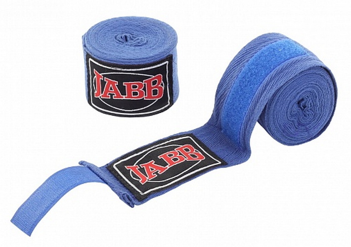 Бинты боксерские Jabb х/б, 350 см JE-3030 синий 710_500