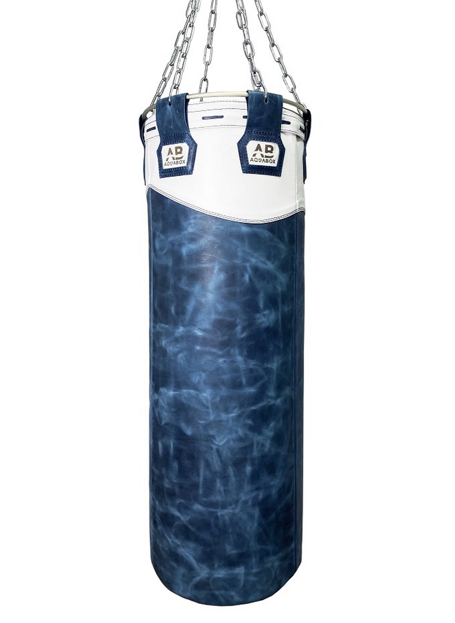 Мешок боксерский водоналивной Aquabox кожа ГПК 40*120-80 SEA сине\белый 1461_2000
