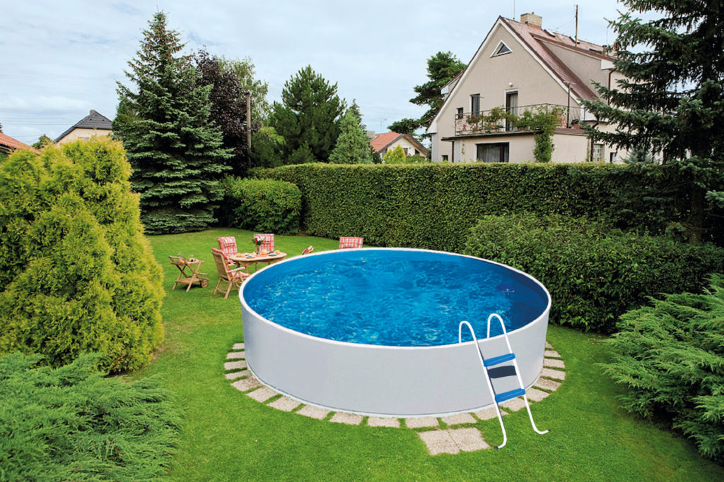 Морозоустойчивый бассейн Azuro Graphite круглый 4.6x1.2 м Premium 1024_683