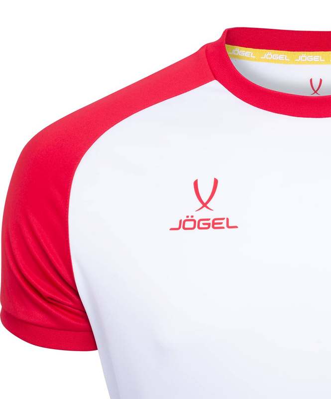 Футболка футбольная Jögel JFT-1021-012, белый/красный 665_800