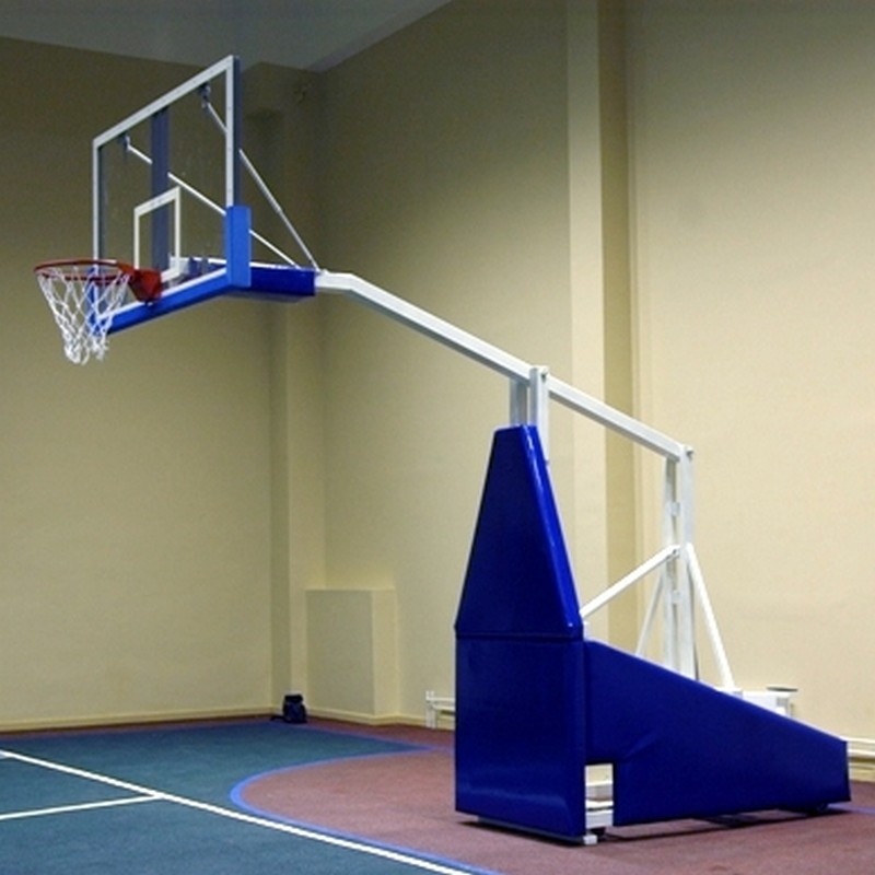Стойка баскетбольная профессиональная мобильная складная с гидромеханизмом Atlet вынос 225 см, без противовесов IMP-A19E 800_800