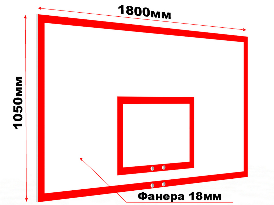 Щит баскетбольный игровой из фанеры Glav 01.208 1066_800