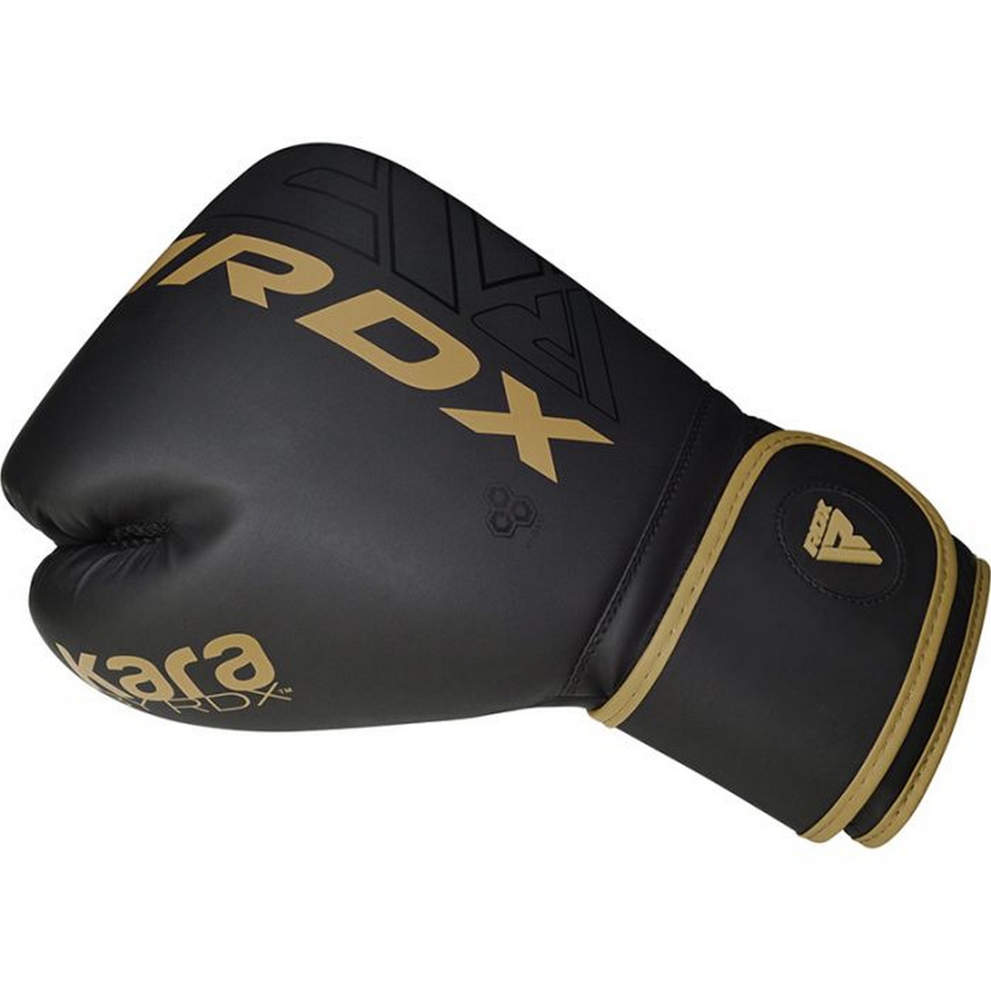 Перчатки тренировочные RDX BGR-F6MGL-14OZ черный\золотой матовый 2000_2000