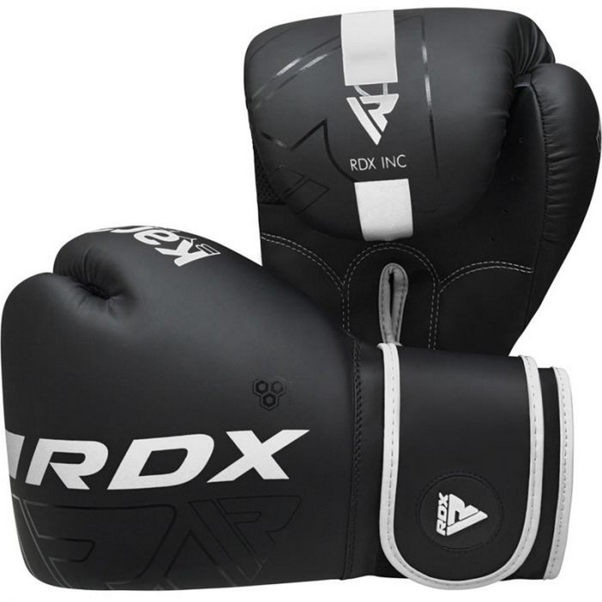 Перчатки тренировочные RDX BGR-F6MW-6OZ черный\белый матовый 2000_2000