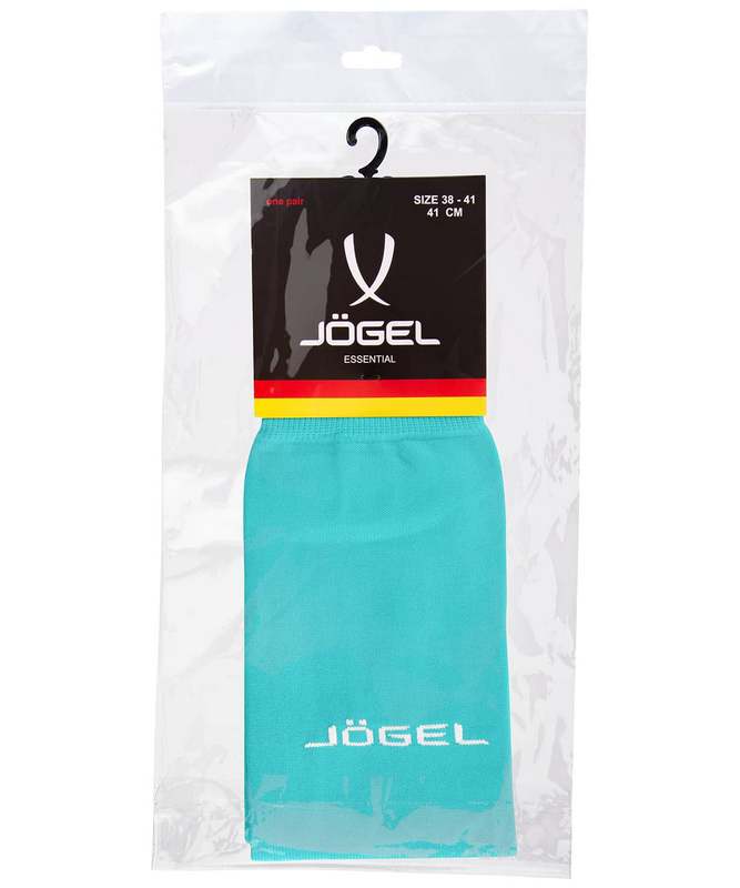Гетры футбольные Jögel JA-006 Essential, бирюзовый/серый 667_800