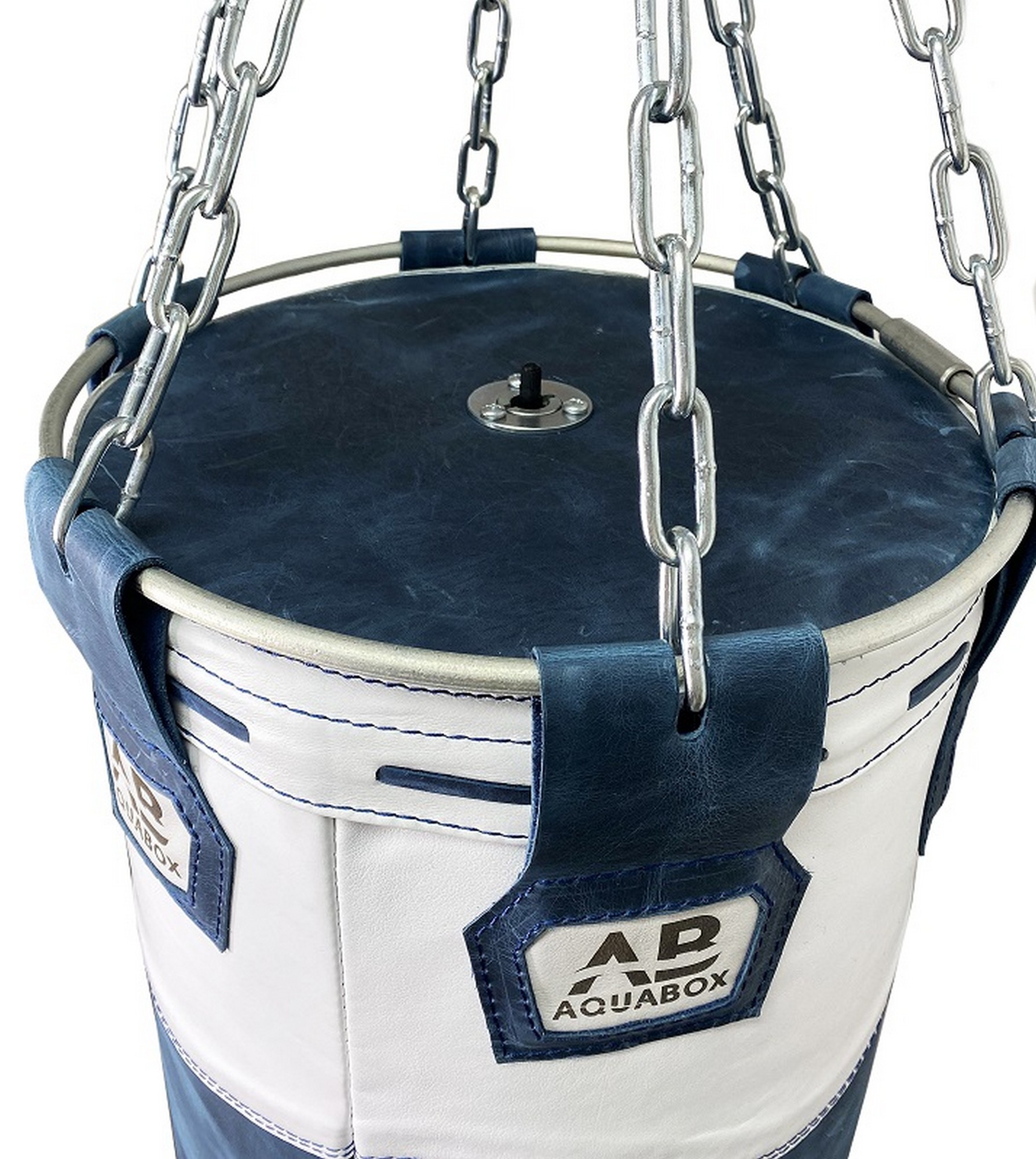 Мешок боксерский водоналивной Aquabox кожа ГПК 40*120-80 SEA сине\белый 1789_2000
