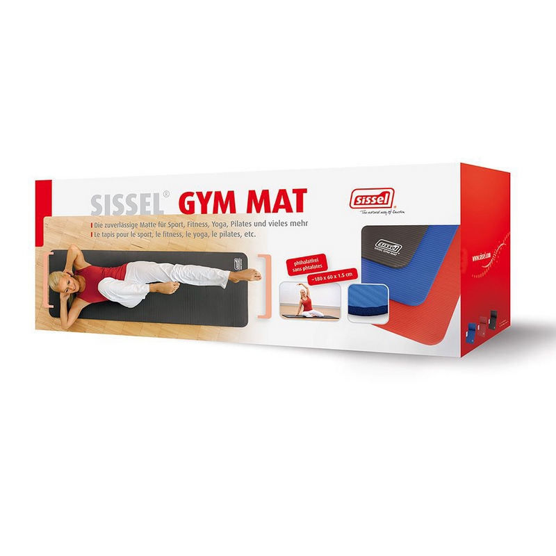 Гимнастический мат 180x60x1,5см SISSEL Gym Mat 15мм 200.003.5 серый 800_800