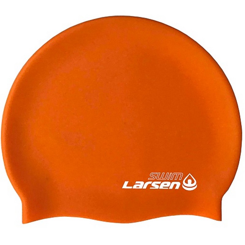 Шапочка плавательная Larsen Swim SC15 Orange Metallic 800_800