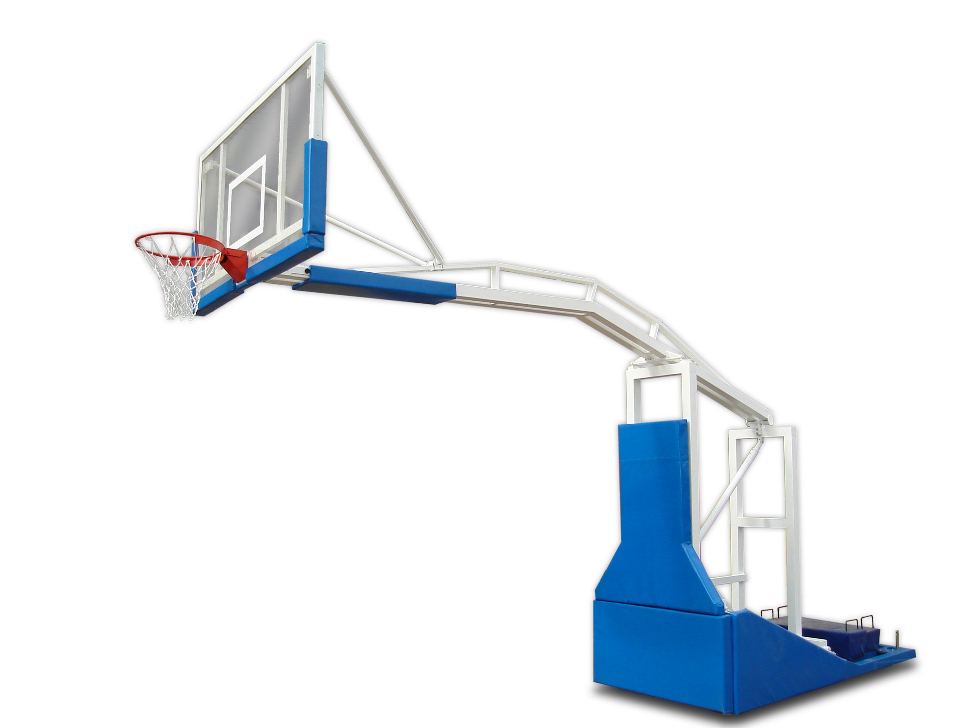Стойка баскетбольная ФСИ мобильная складная, с выносом 3,25м, с электроподьемом стрелы, без противовесов 9107 2000_1500