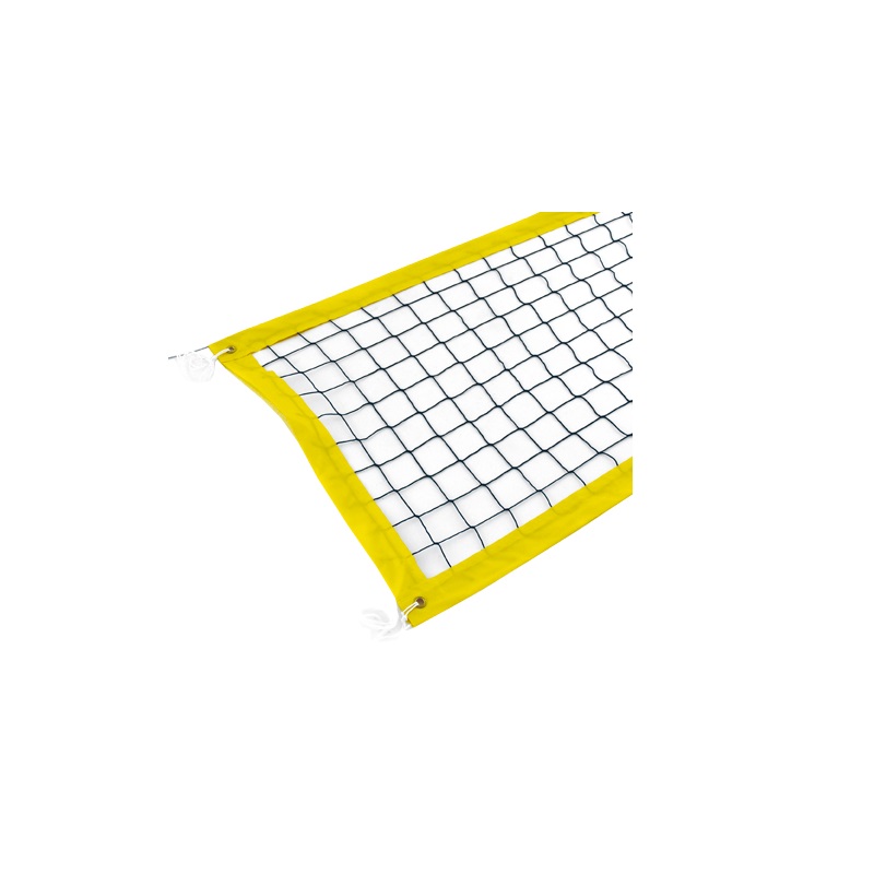 Сетка для пляжного волейбола, 3,1мм, черная, тент желтого цвета с 4-х сторон, с тросом Ellada М397В 800_800