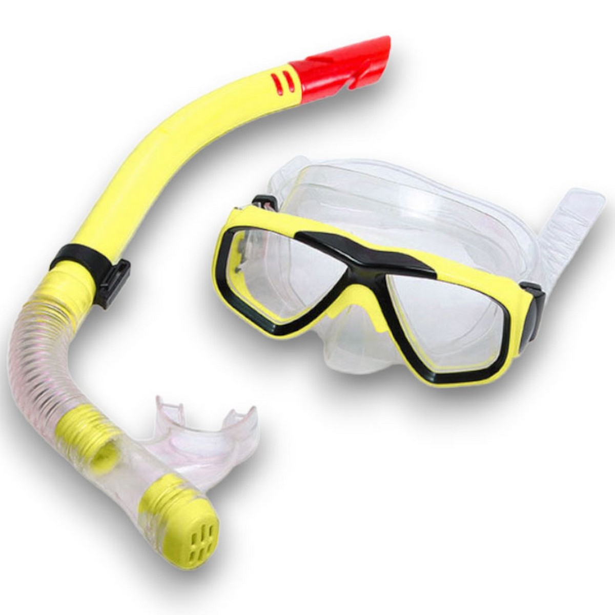 Набор для плавания детский Sportex маска+трубка (ПВХ) E41220 желтый 1200_1200
