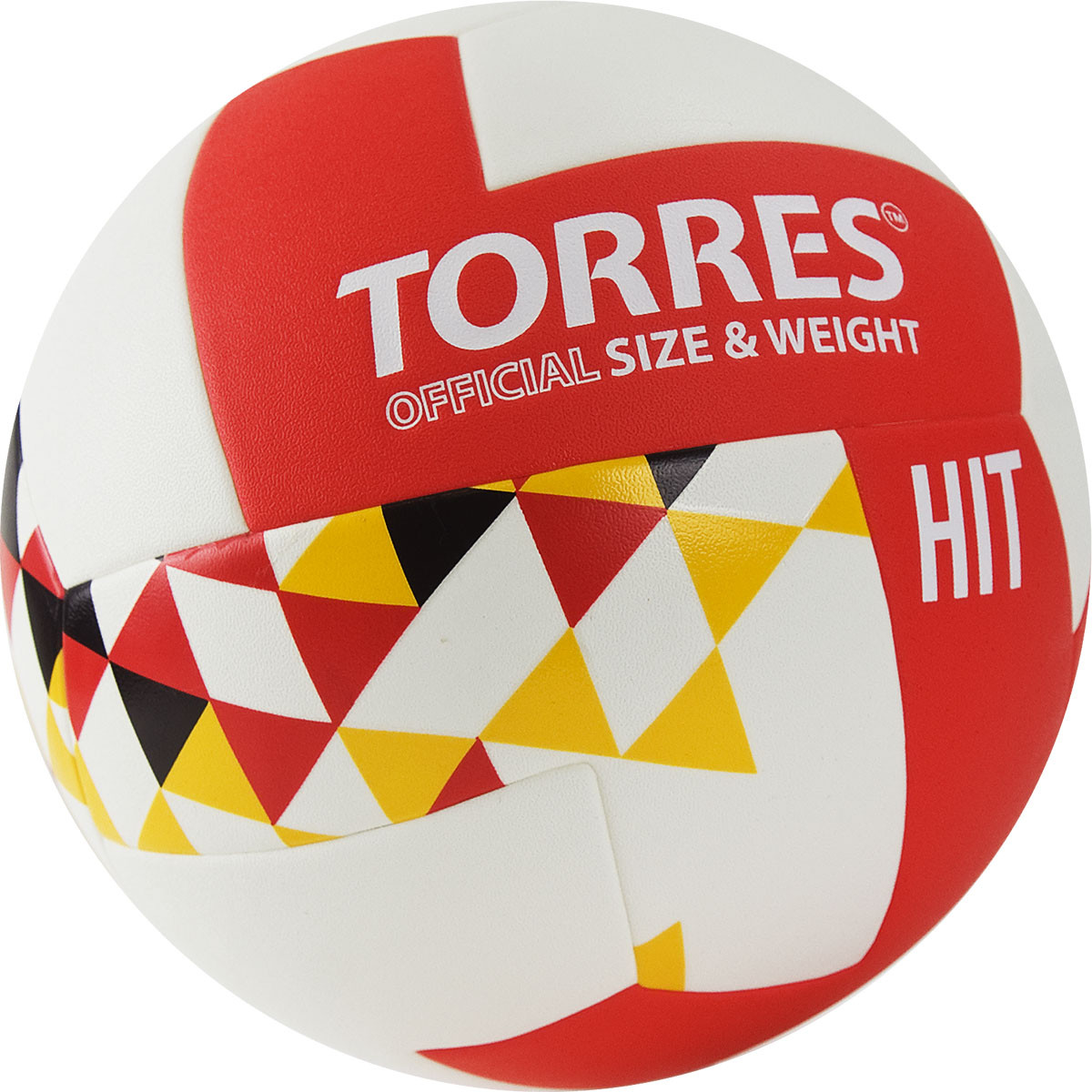 Мяч волейбольный Torres Hit V32055 р.5 бело-красно-мультколор 1200_1200
