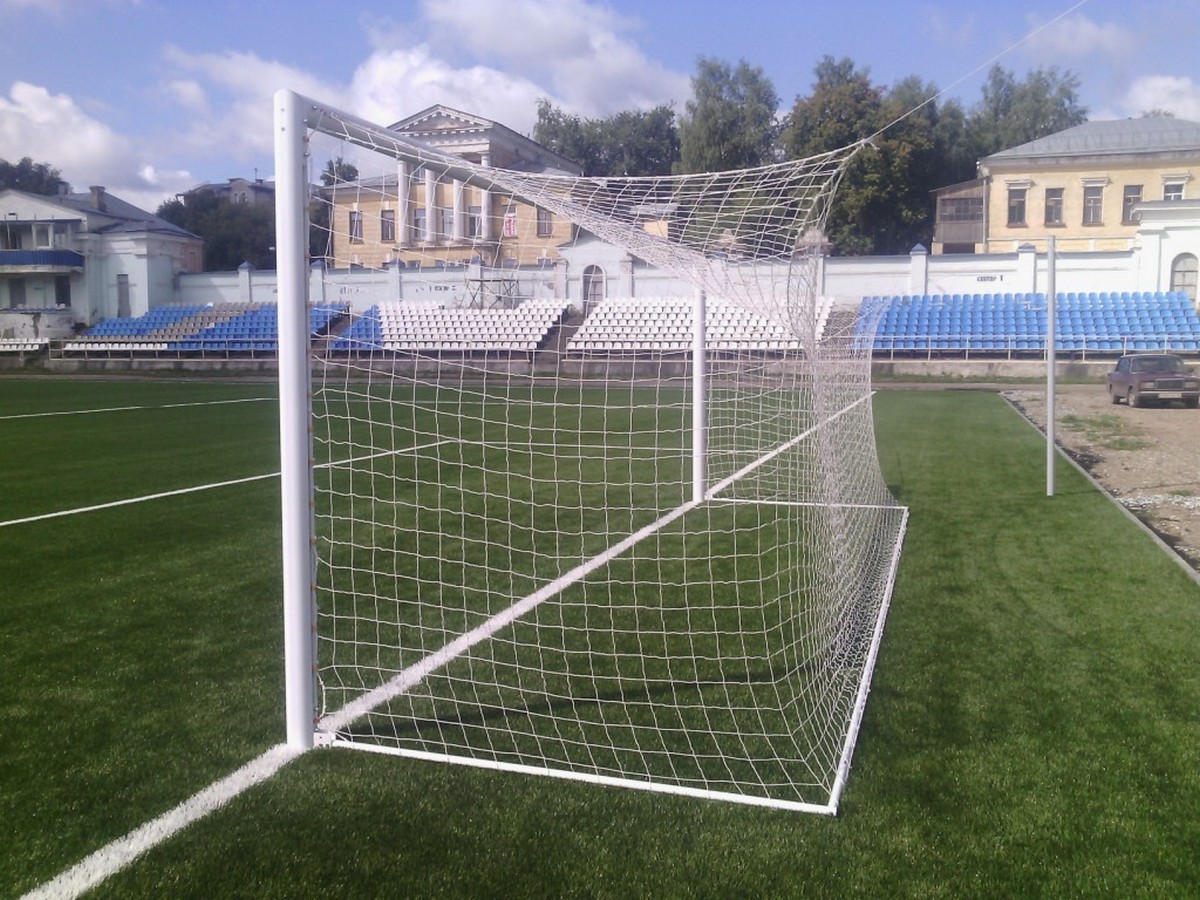 Ворота футбольные 732х244 см Atlet алюминиевые FIFA бетонируемые в стаканы (пара) IMP-A427 1200_900