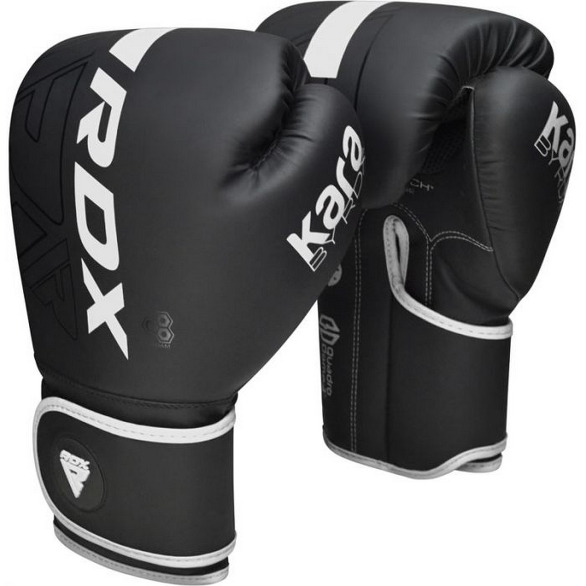 Перчатки тренировочные RDX BGR-F6MW-6OZ черный\белый матовый 2000_2000