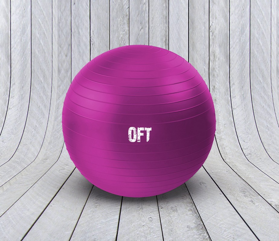 Гимнастический мяч Original Fit.Tools FT-GBR-55FX (55 см) фуксия 924_800