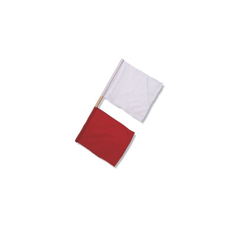 Флажки судейские легкоатлетические Ellada М561Л белый, красный 800_800