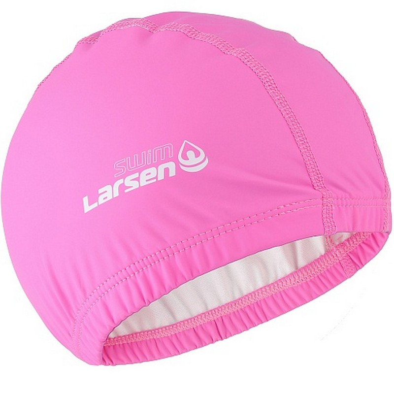 Шапочка плавательная Larsen Swim PU100 розовый 800_800