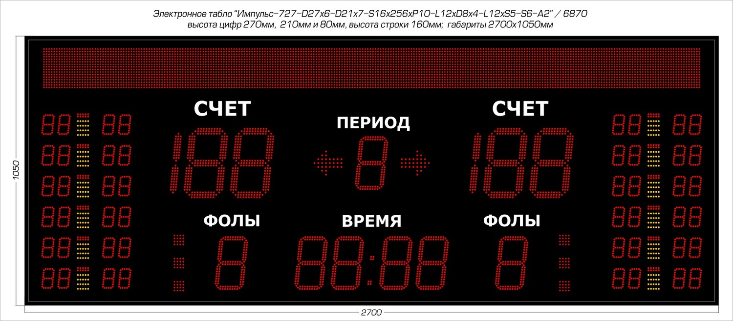 Табло для баскетбола Импульс 727-D27x6-D21x7-S16x256xP10-L12xD8x4-L12xS5-S6-A2 1500_658