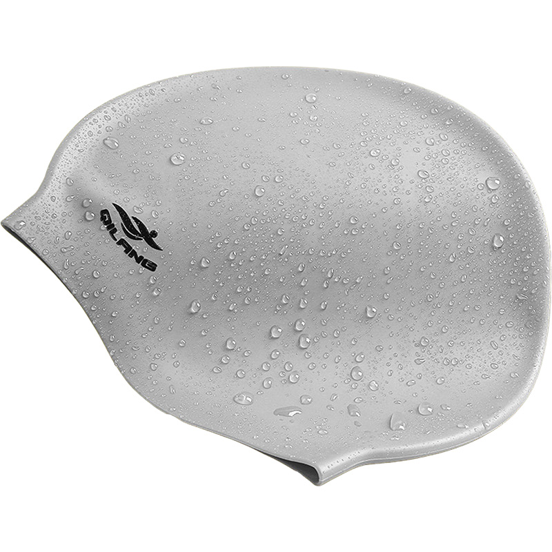 Шапочка для плавания силиконовая взрослая (серебро) Sportex E41561 800_800