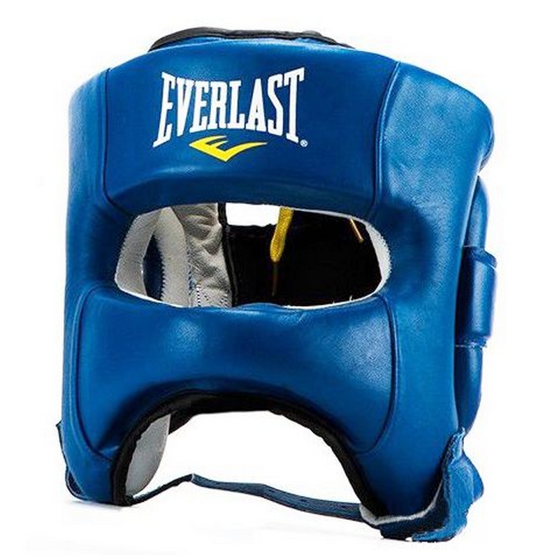 Шлем Everlast Elite Leather, синий 800_800
