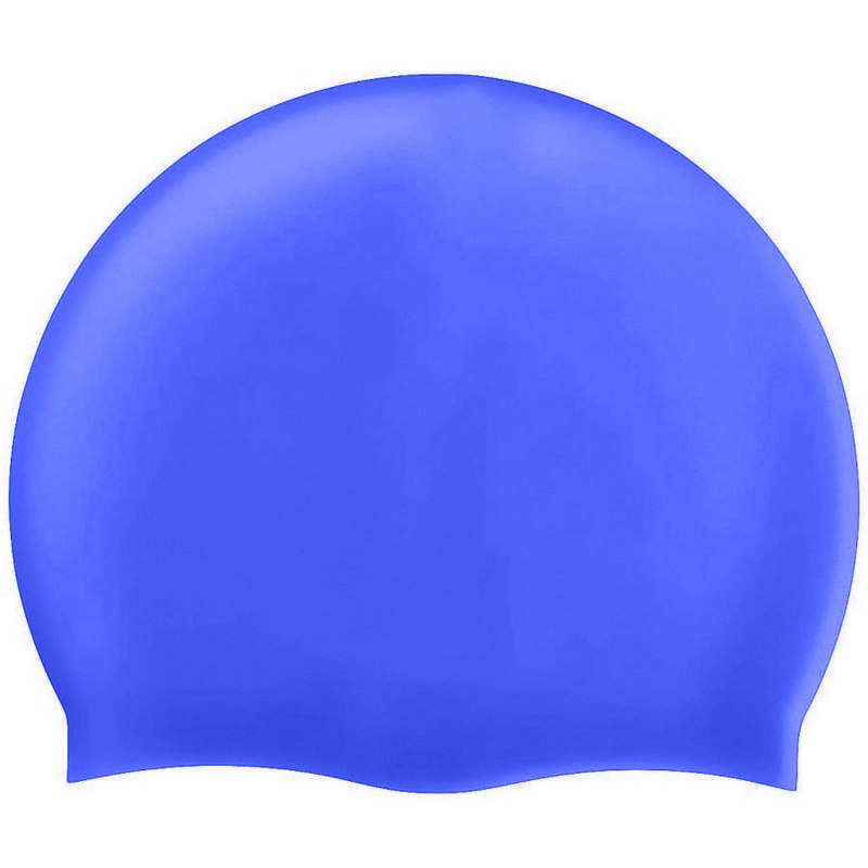 Шапочка для плавания Sportex силиконовая одноцветная B31520-1 (Синий) 800_800