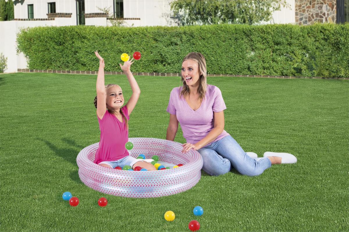 Детский надувной бассейн с мячами Play Pool, 91x20см Bestway 51141 1200_800