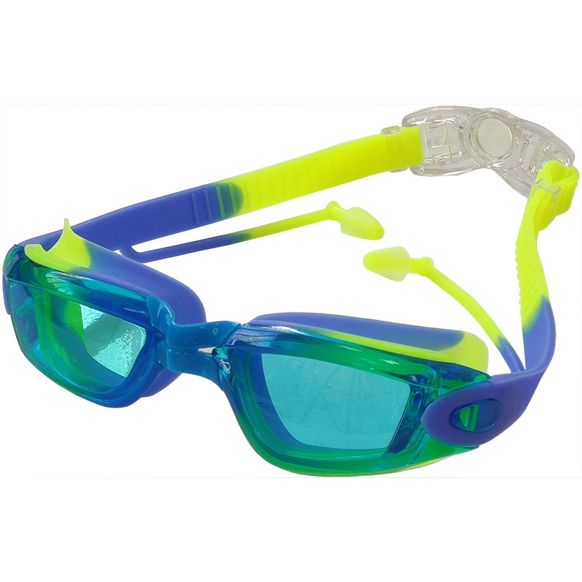Очки для плавания Sportex взрослые E38885-3 мультиколор (сине\желтые) 2000_2000