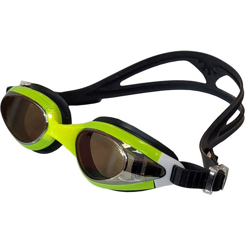 Очки для плавания взрослые Sportex E36899-5 салатово\черный 800_800