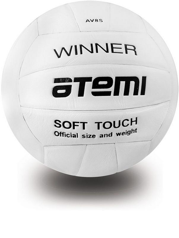 Мяч волейбольный Atemi Winner, синтетическая кожа PU soft, бел. р.5 603_800