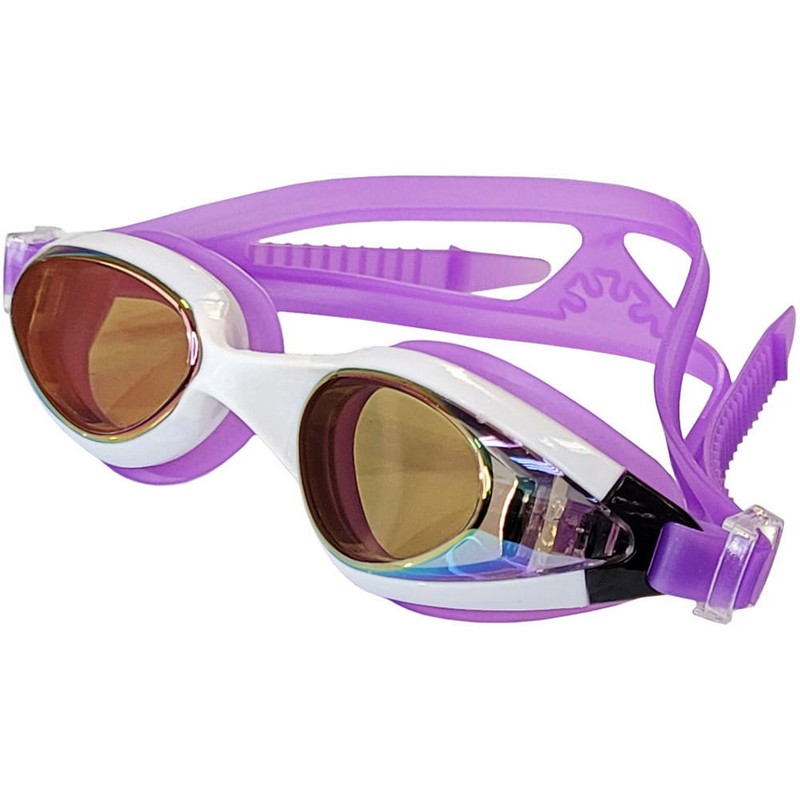 Очки для плавания взрослые Sportex E36899-3 бело\фиолетовый 800_800