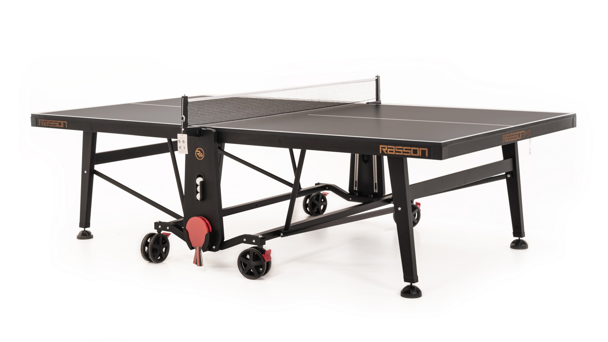 Теннисный стол складной для помещений Rasson Premium T01 Indoor 51.231.01.5 черный ясень 2000_1125