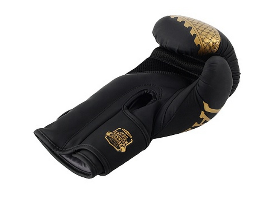 Боксерские перчатки Jabb JE-4070/Asia Gold Dragon черный 8oz 933_700