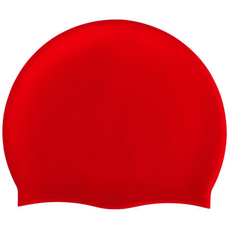 Шапочка для плавания Sportex силиконовая одноцветная B31520-3 (Красный) 800_800