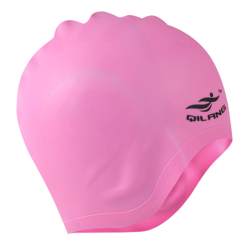 Шапочка для плавания силиконовая анатомическая (розовая) Sportex E41548 800_800