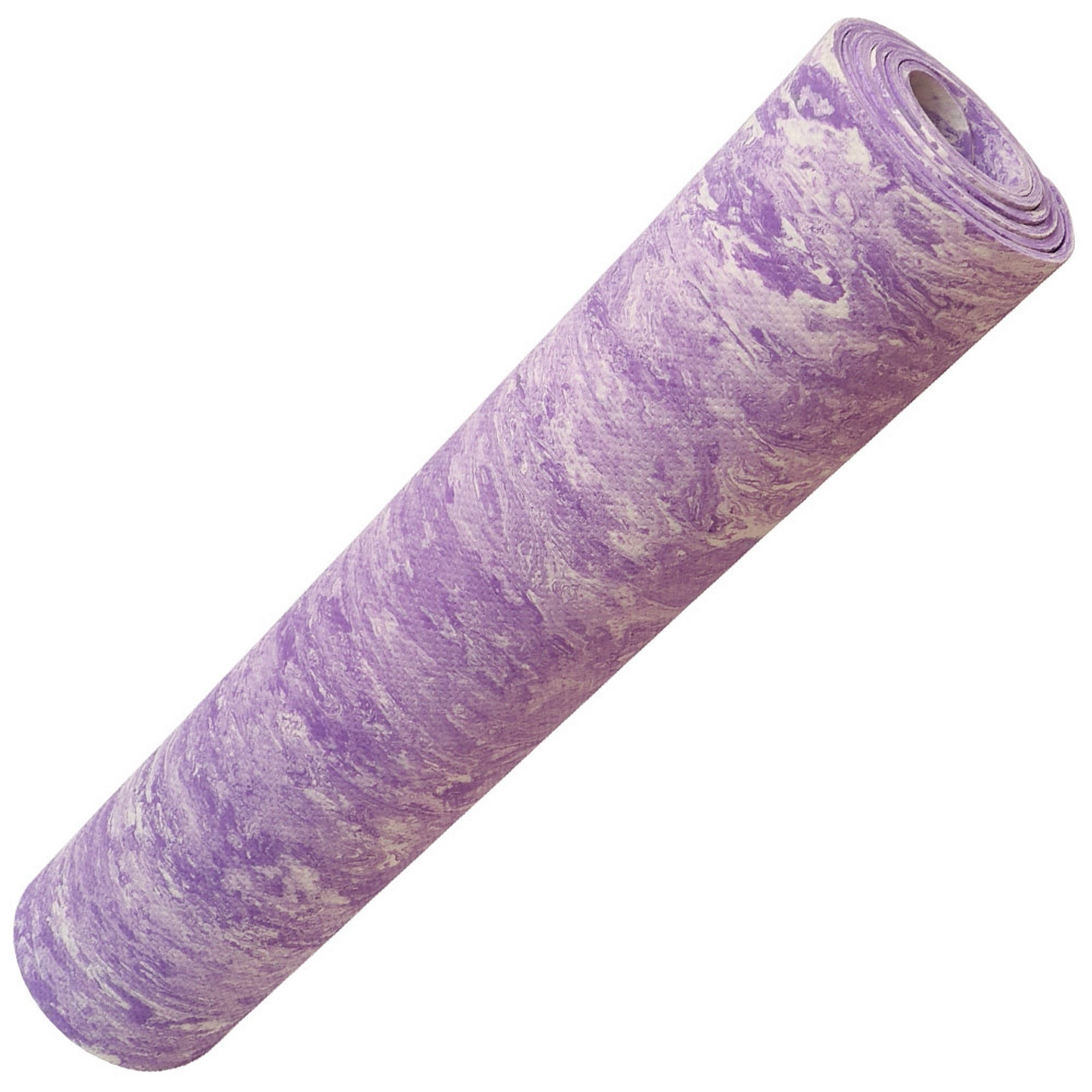 Коврик для йоги 173х61х0,3см Sportex ЭВА E40022 фиолетовый Мрамор (147-002) 2000_2000