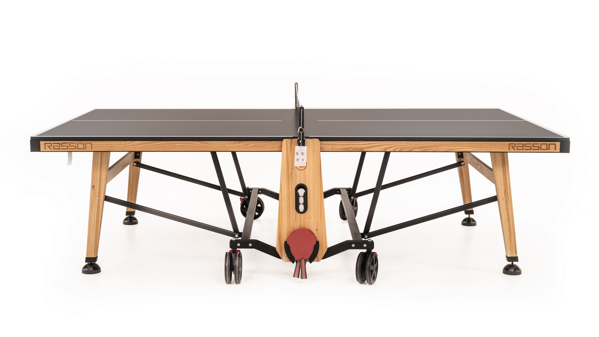 Теннисный стол складной для помещений Rasson Premium T01 Indoor 51.231.01.3 натуральный ясень 2000_1125