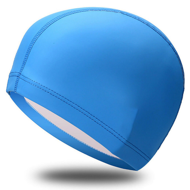 Шапочка для плавания Sportex одноцветная B31516-0 (Голубой) 800_800