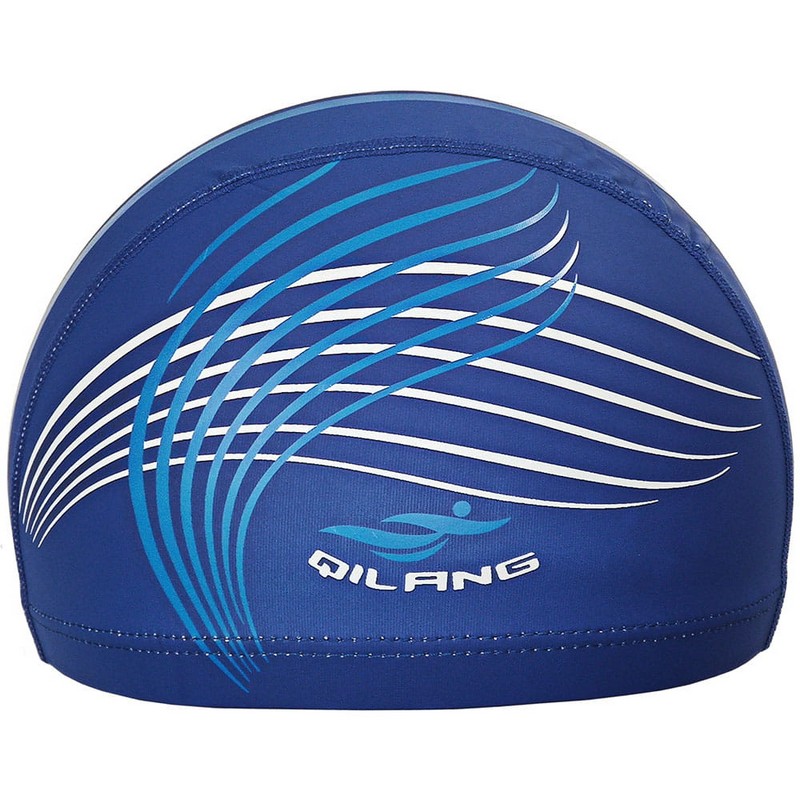 Шапочка для плавания Sportex с принтом ПУ E36890-10 темно синий 800_800
