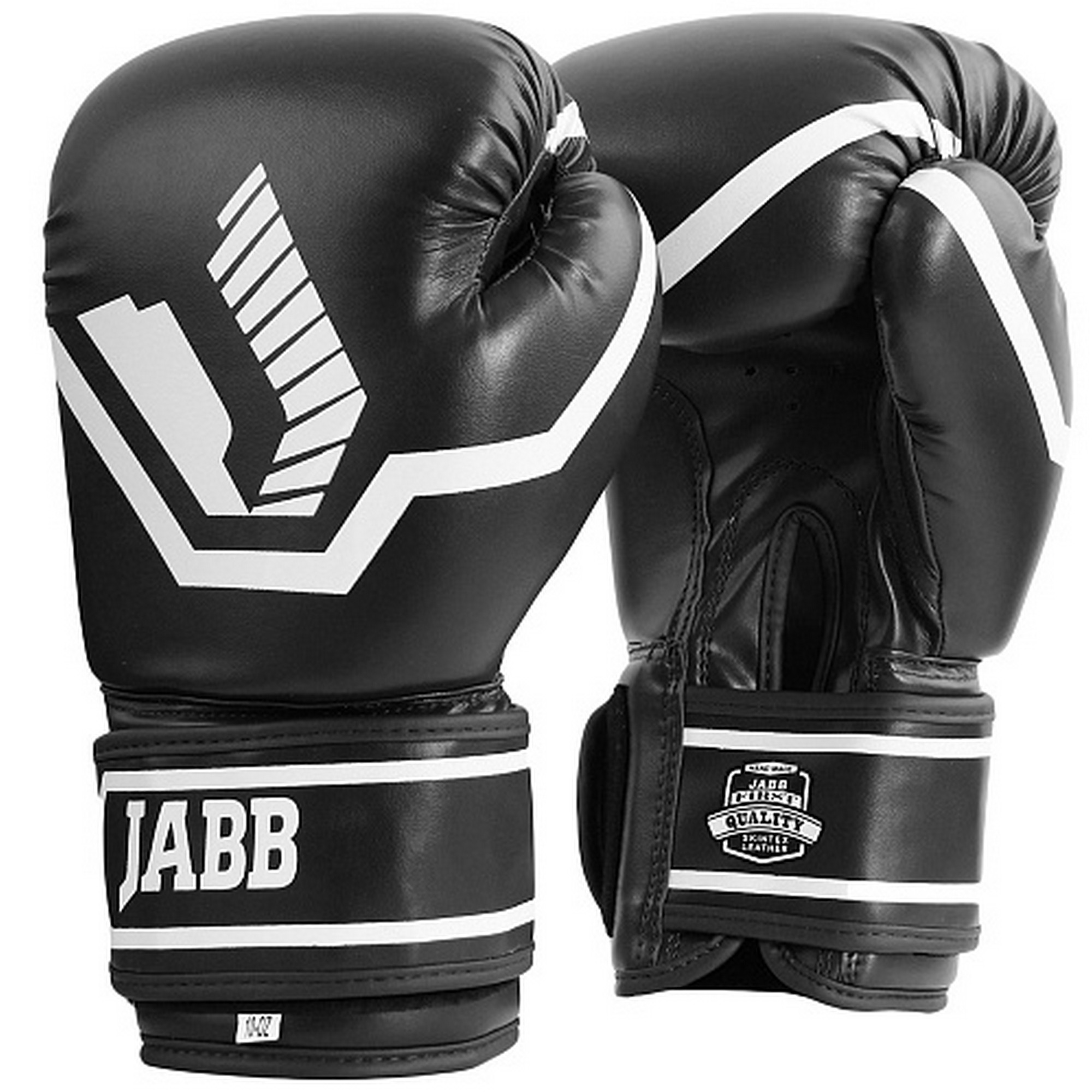 Перчатки боксерские (иск.кожа) 10ун Jabb JE-2015/Basic 25 черный 2000_2000