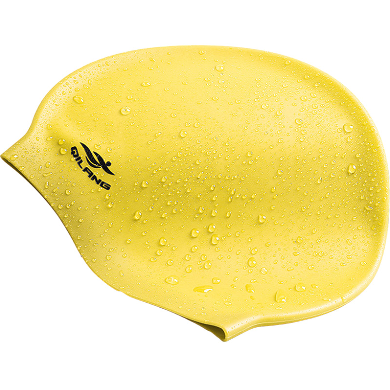 Шапочка для плавания силиконовая взрослая (желтая) Sportex E41558 800_800